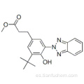 Ácido bencenopropanoico, 3- (2H-benzotriazol-2-il) -5- (1,1-dimetiletil) -4-hidroxi, éster metílico CAS 84268-33-7